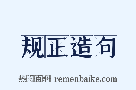 规正造句是什么意思的图片
